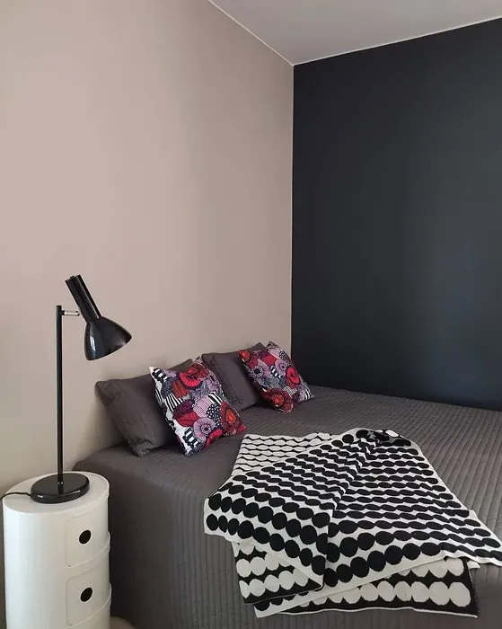 Dark accent wall Tikkurila X499 Licorice