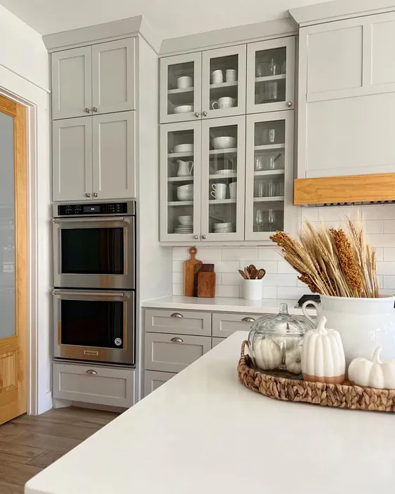 Sw light french gray kitchen cabinets