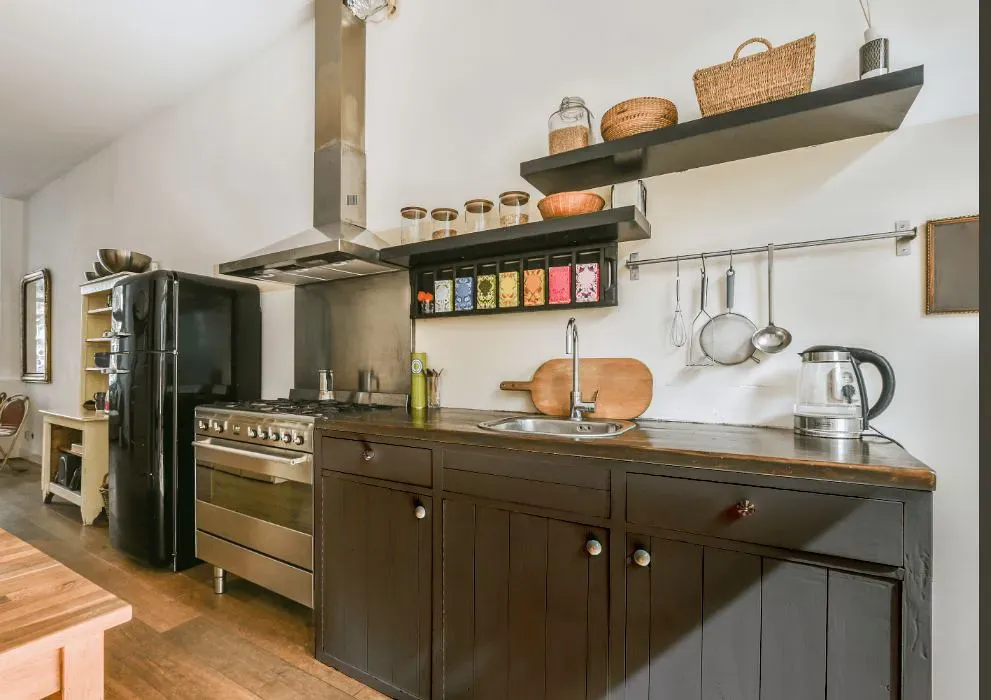 Sherwin Williams Limestone kitchen cabinets