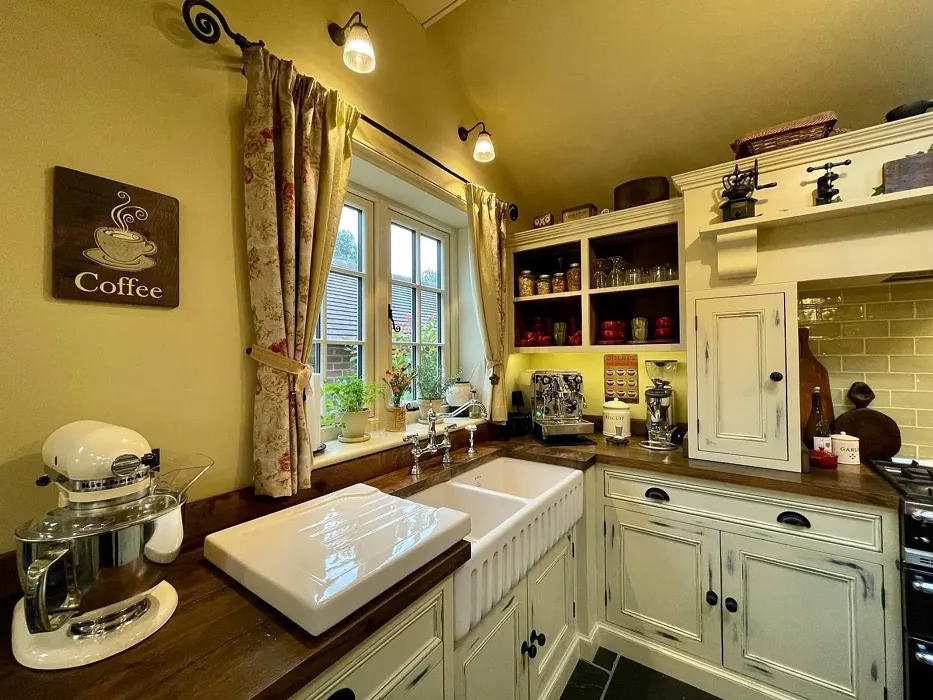 Little Greene Apple kitchen interior