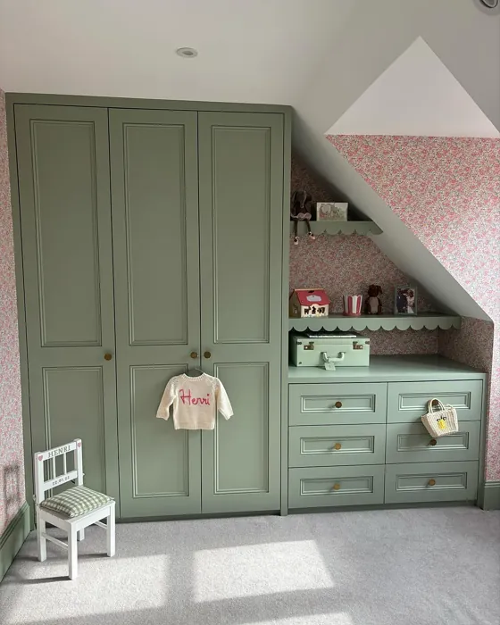 Little Greene Boringdon Green painted storage 