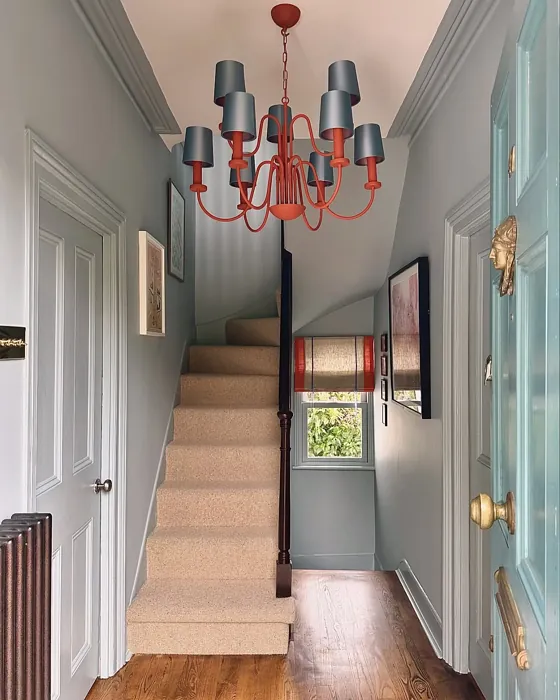 Little Greene Celestial Blue hallway color