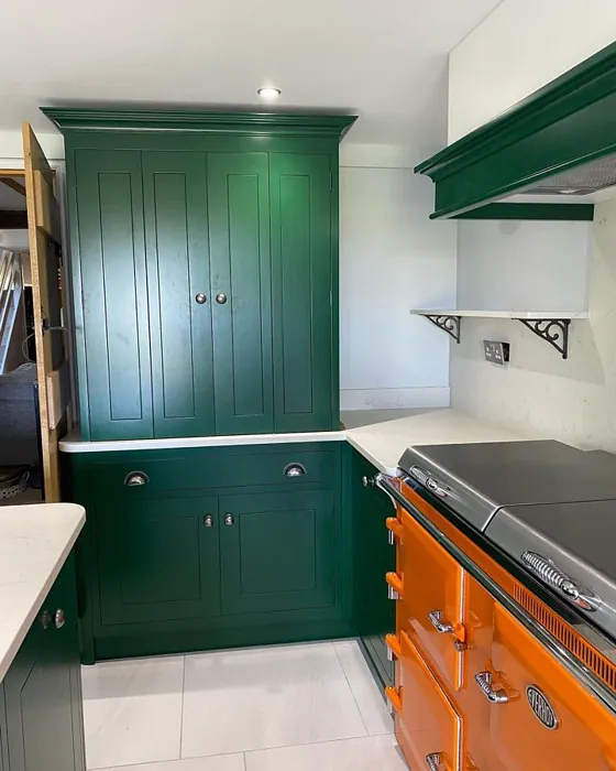 Little Greene Dark Brunswick Green 88 kitchen cabinets