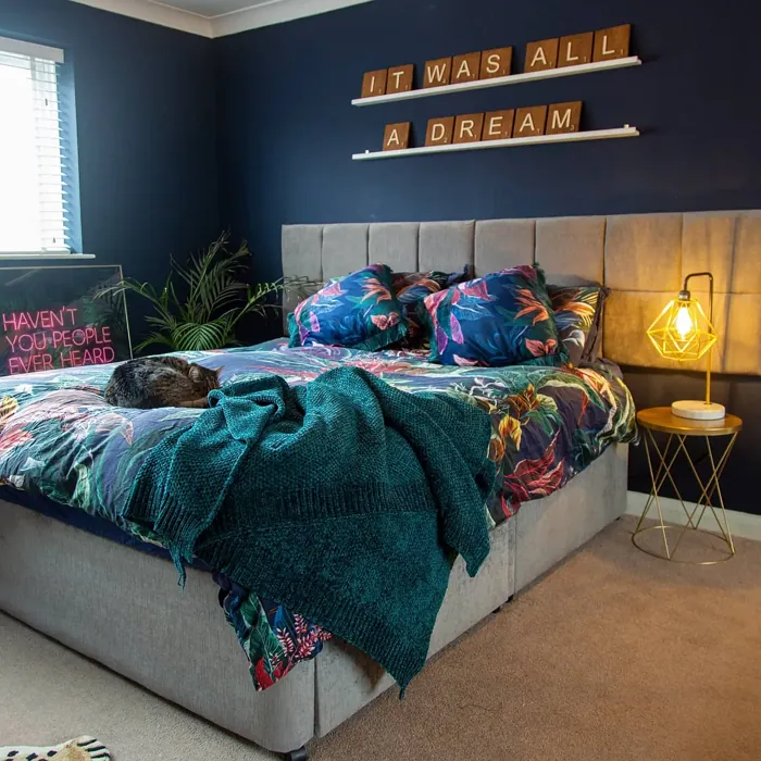 Little Greene Dock Blue bedroom color