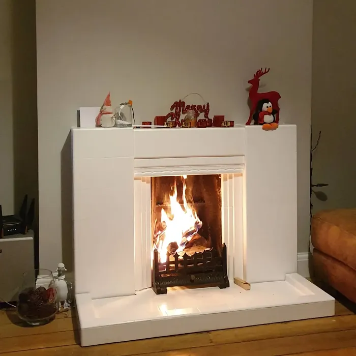 Little Greene Fescue living room fireplace paint