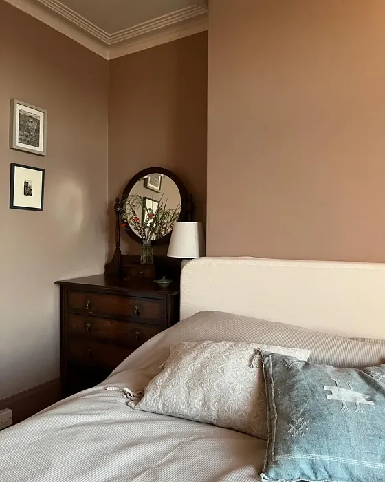 Little Greene Mochi cozy bedroom paint