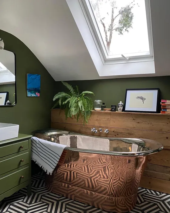 Little Greene Olive Colour 72 bathroom