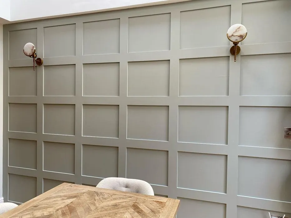 Little Greene Pearl Colour - Dark 169 accent wall panelling