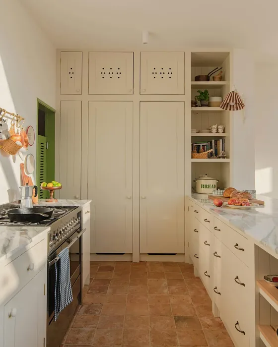 Little Greene Silent White kitchen cabinets paint