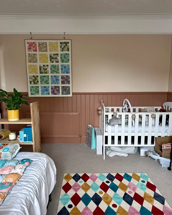 Little Greene Split Pink kids' room panelling