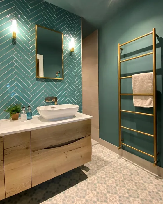 Little Greene Tea with Florence modern bathroom 