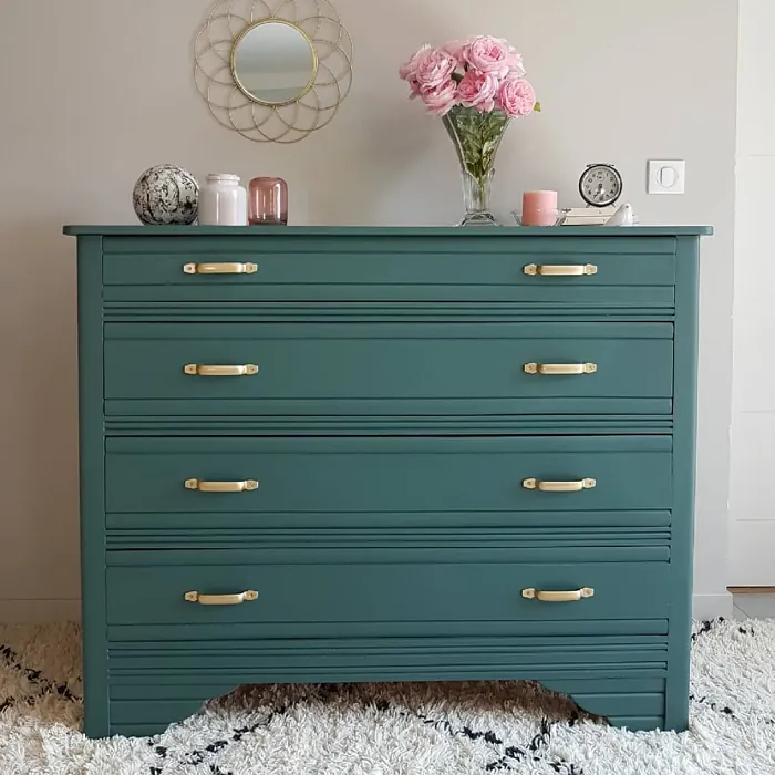 Little Greene Three Farm Green painted dresser 