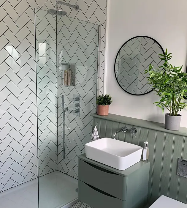 Little Greene Windmill Lane bathroom wall panelling color