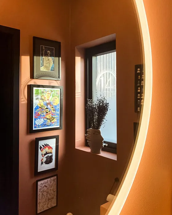 Jotun Lively Red bathroom paint