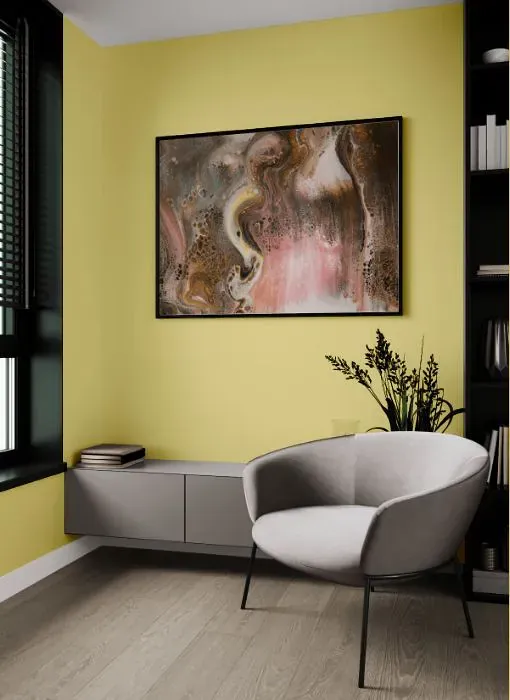 Sherwin Williams Lively Yellow living room