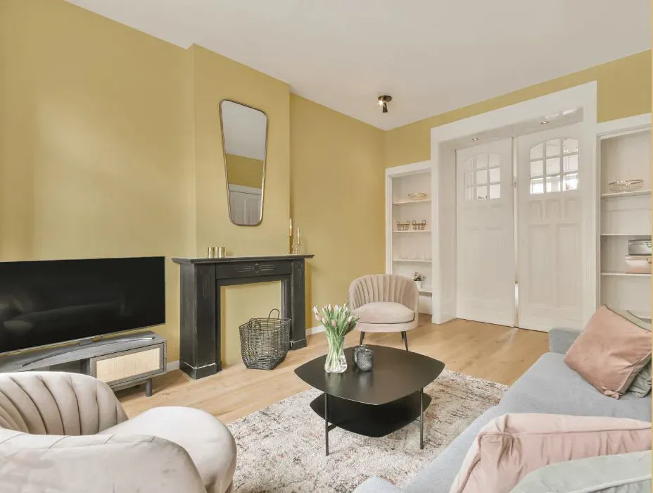 Sherwin Williams Lucent Yellow victorian house interior