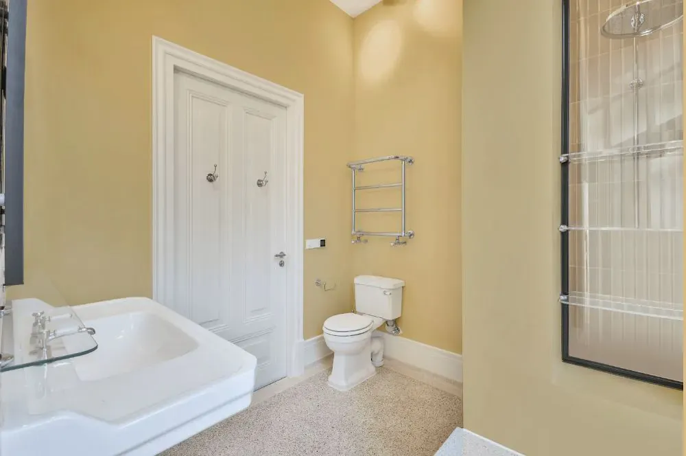 Sherwin Williams Lucent Yellow bathroom