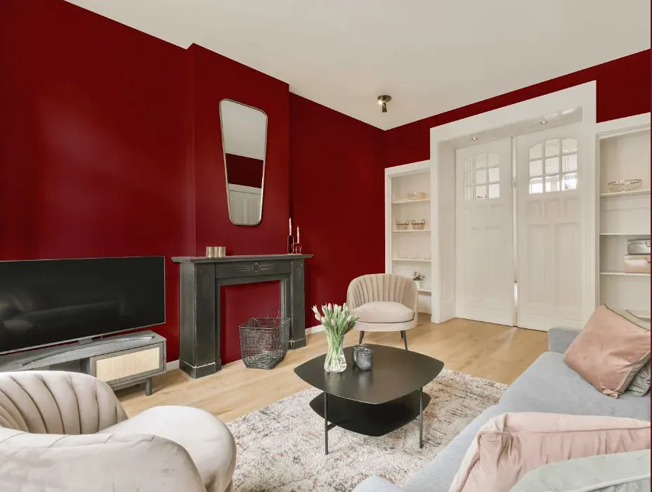 Sherwin Williams Luxurious Red victorian house interior