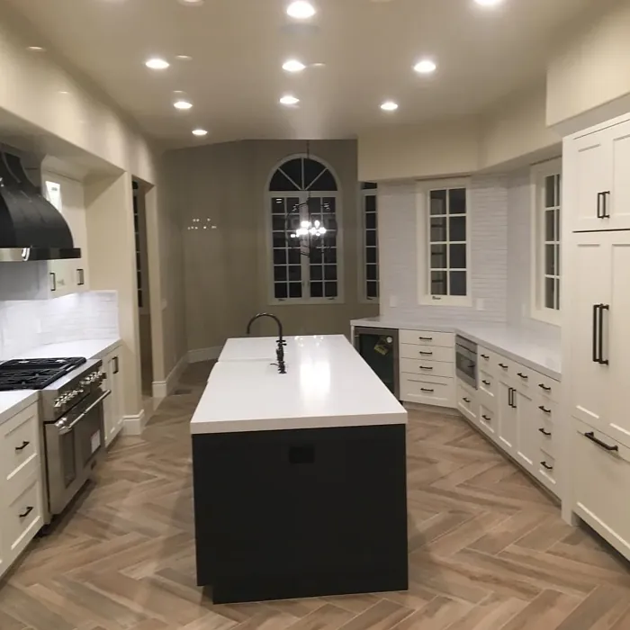 Sherwin Williams Maison Blanche modern kitchen cabinets color
