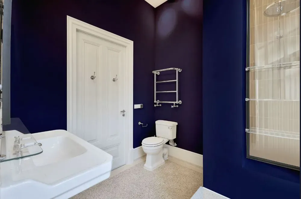 Sherwin Williams Majestic Purple bathroom