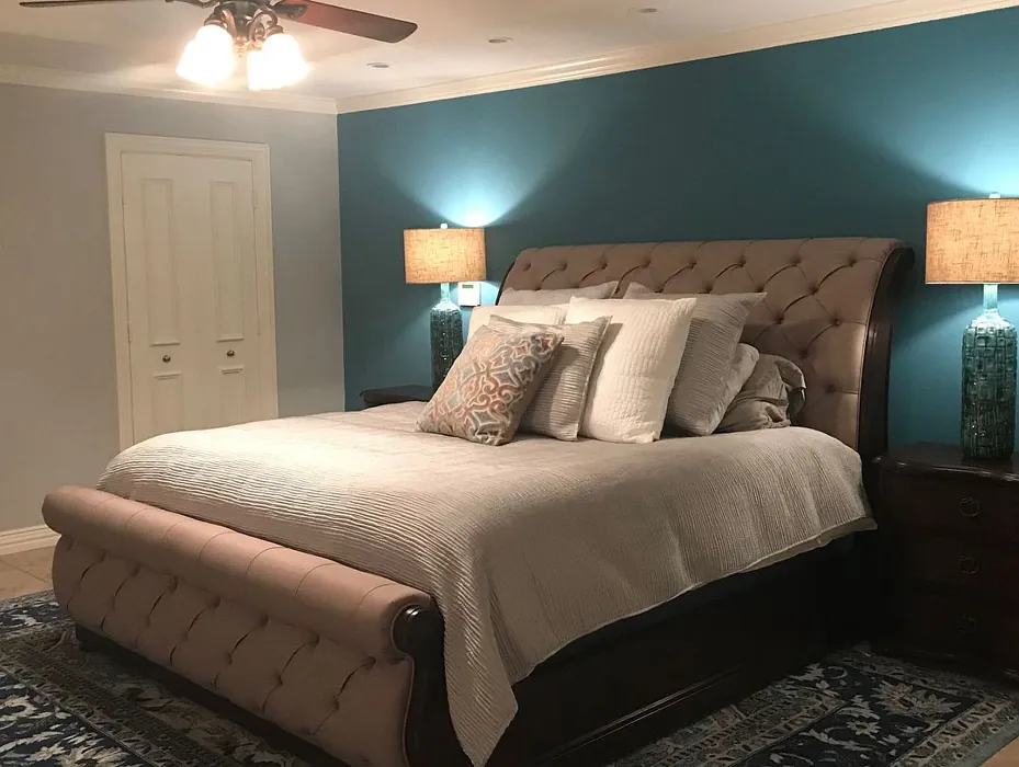 Sherwin Williams Manitou Blue Accent Wall