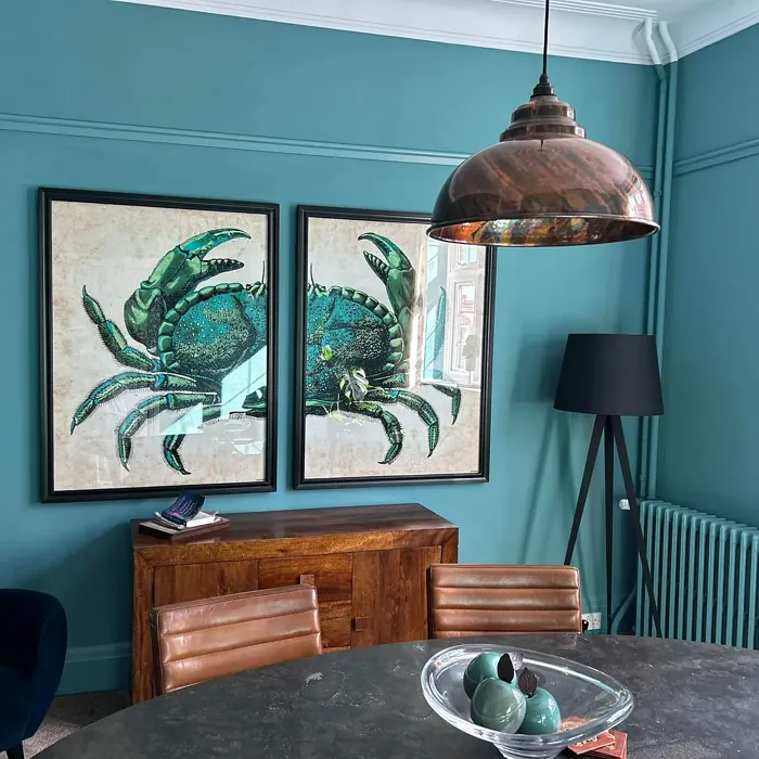 Maritime Teal dining room paint review