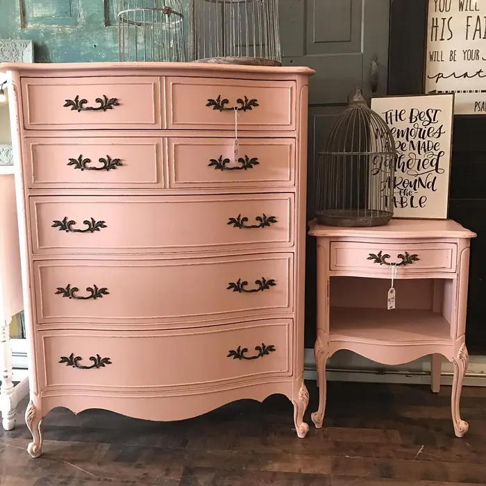 Sherwin Williams Mellow Coral Painted Furniture