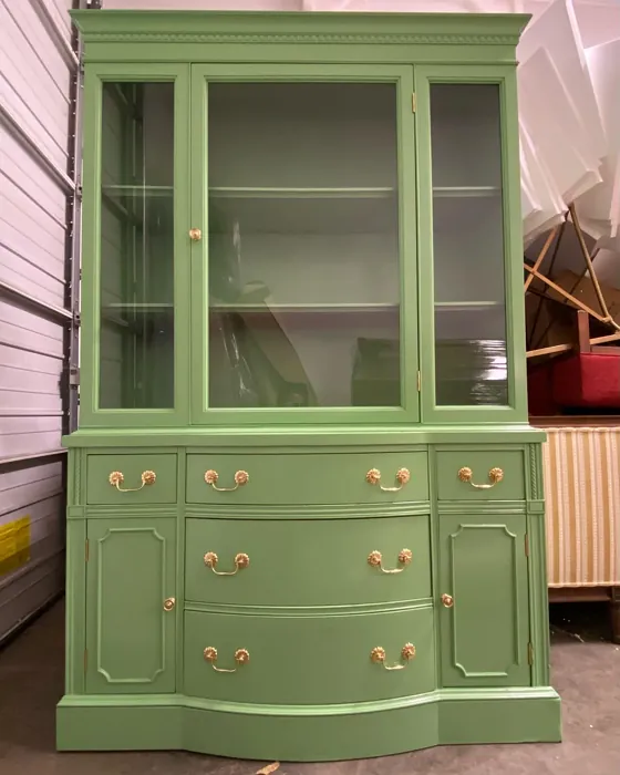 Mesclun Green painted storage 