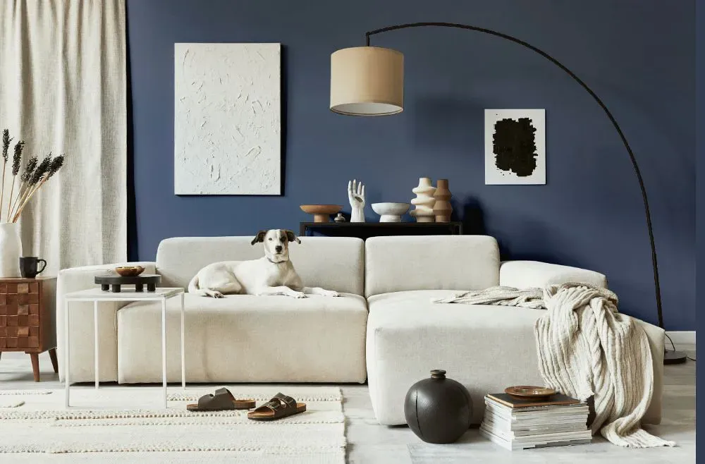 Sherwin Williams Mesmerize cozy living room