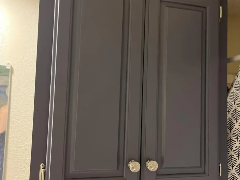 Mineral gray painted cabinets