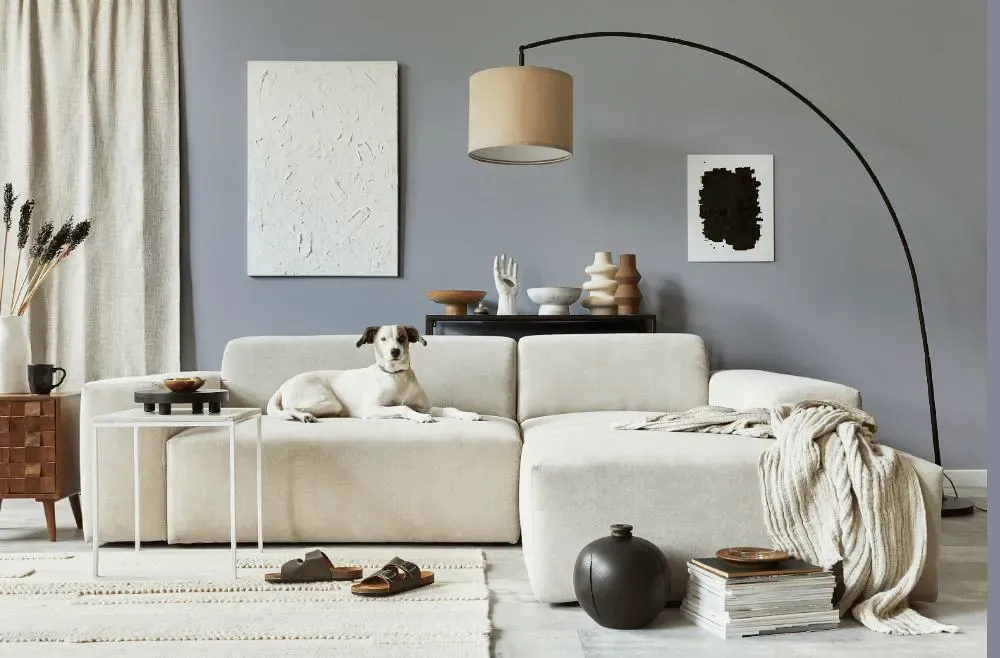 Sherwin Williams Modern Lavender cozy living room
