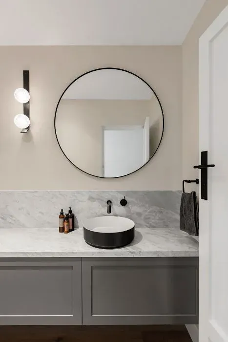 Sherwin Williams Modest White minimalist bathroom