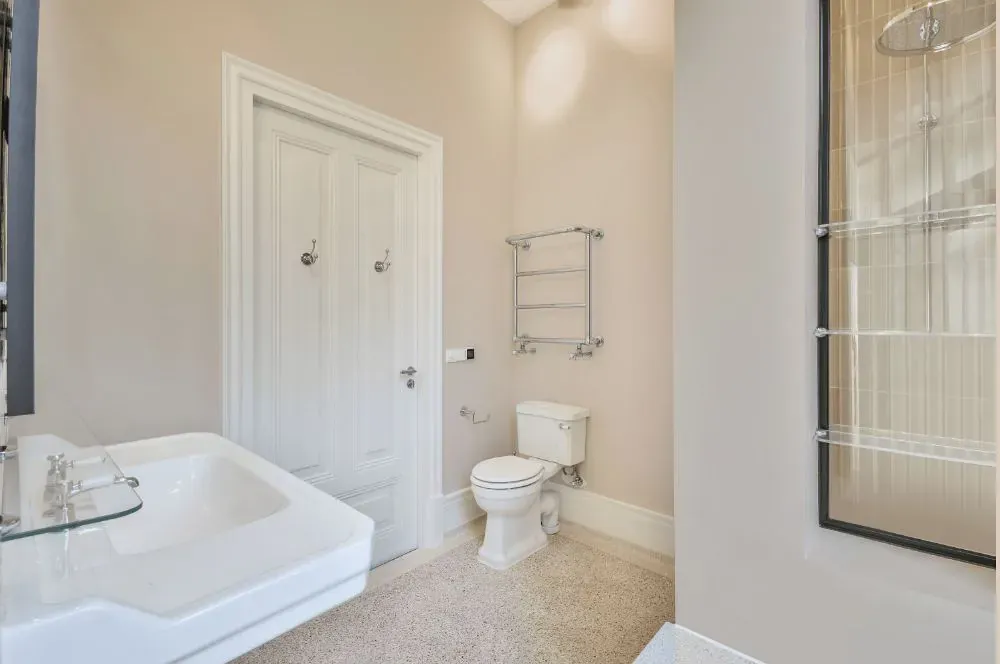 Sherwin Williams Modest White bathroom