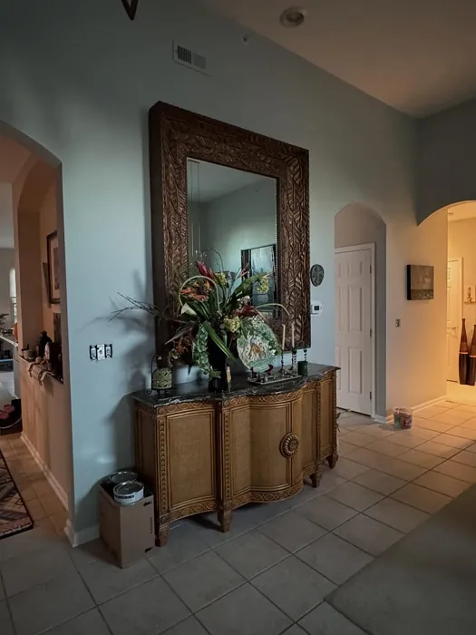 Sherwin Williams Moorstone hallway review