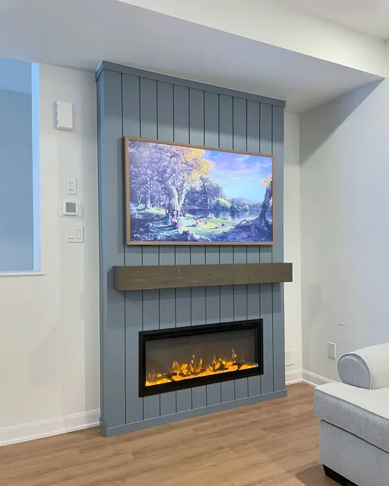 SW Morning at Sea living room fireplace 