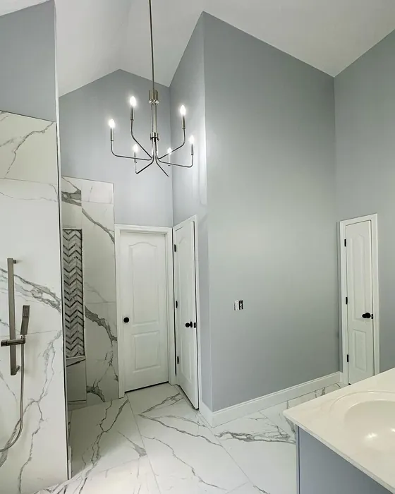 Sherwin Williams Morning Fog bathroom paint review