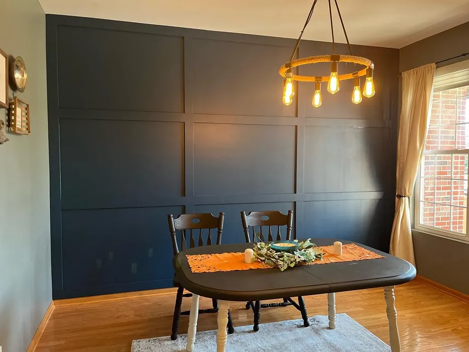 Sherwin Williams Moscow Midnight accent wall color