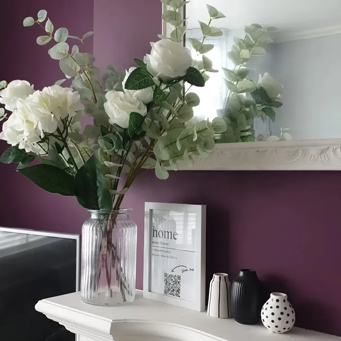 Dulux Mulberry Burst living room paint