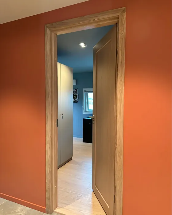 Jotun Muted Coral hallway paint