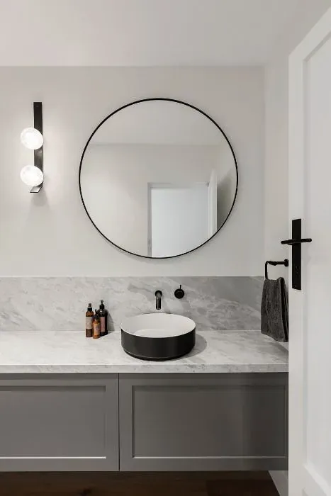 Sherwin Williams Natural White minimalist bathroom