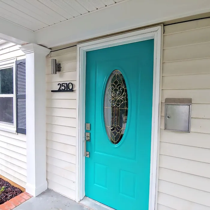 Sherwin Williams Nifty Turquoise Front Door