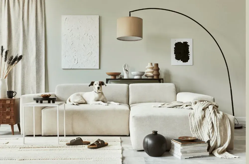 Sherwin Williams Nonchalant White cozy living room