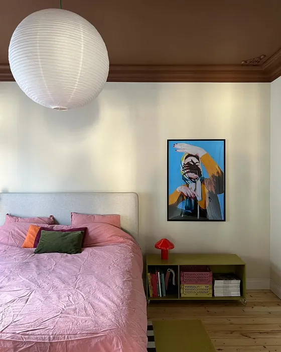 Jotun Norwegian Wood eclectic bedroom ceiling color