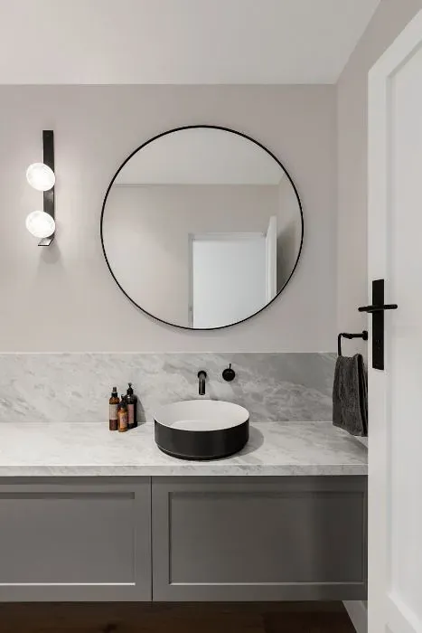 Sherwin Williams Nouvelle White minimalist bathroom