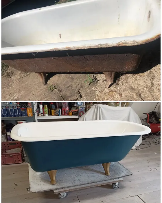 RAL 5020 bathtube makeover