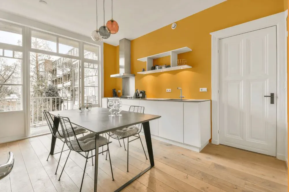Sherwin Williams Olden Amber kitchen review