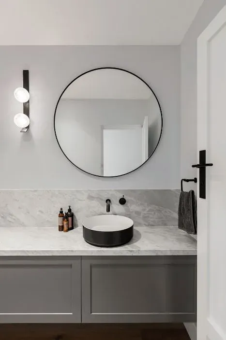 Sherwin Williams Opalescent minimalist bathroom