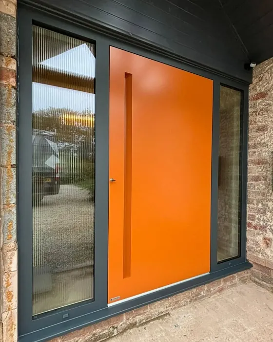  Orange brown front door color