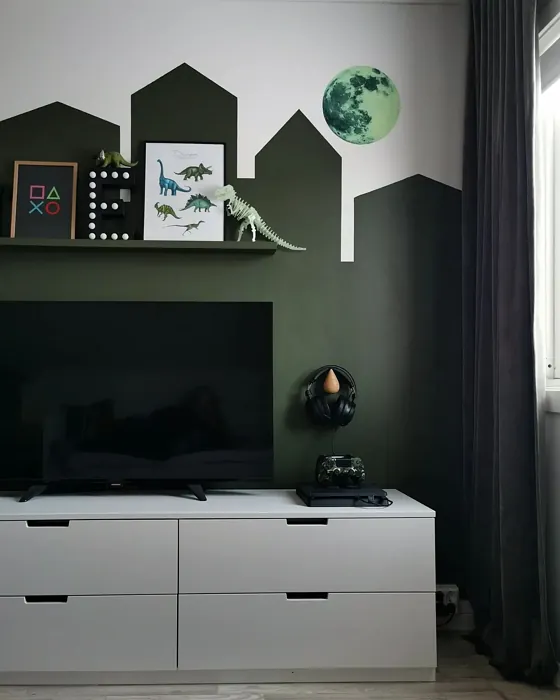Jotun Organic Green living room color-block
