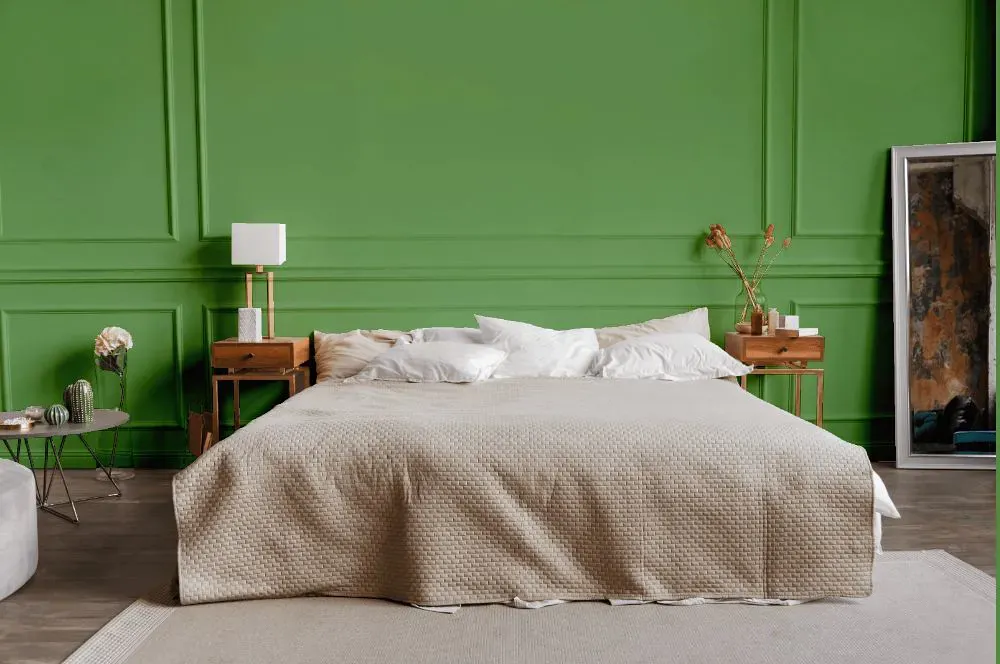 Sherwin Williams Organic Green bedroom